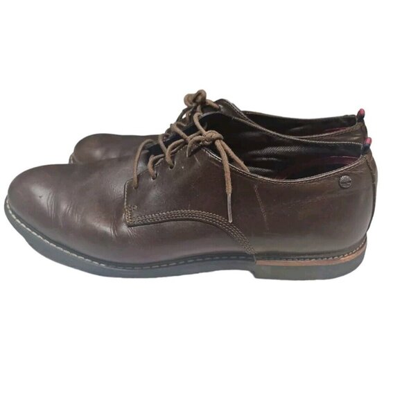 Timberland Shoes Mens Sz 10 Brook Park Oxford Dark Brown Leather Lace Up Loafers main image 7